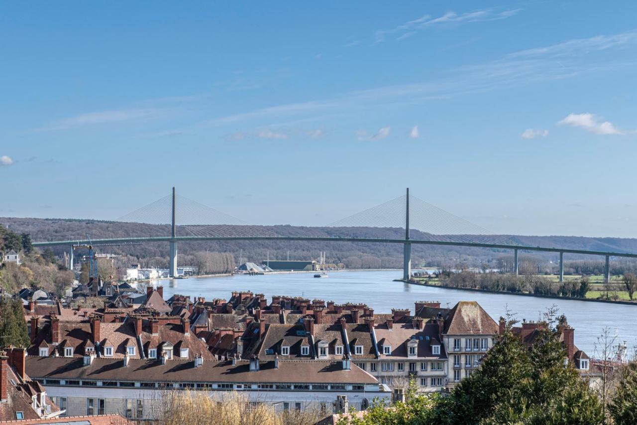 Du Haut Des Rives - Bel Appt Pour 4 Caudebec-en-Caux Exterior photo